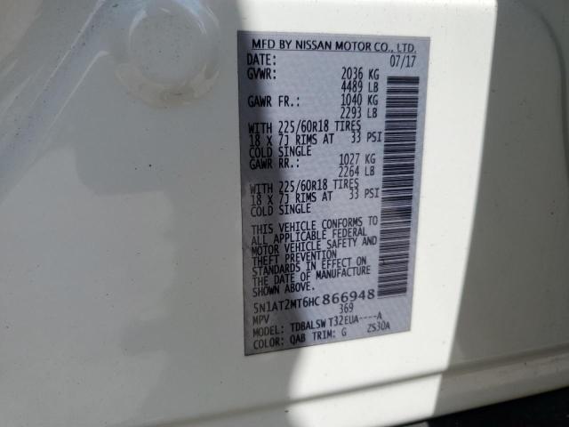 2017 NISSAN ROGUE S 5N1AT2MT6HC866948