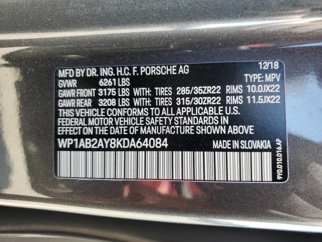 2019 PORSCHE CAYENNE S WP1AB2AY8KDA64084