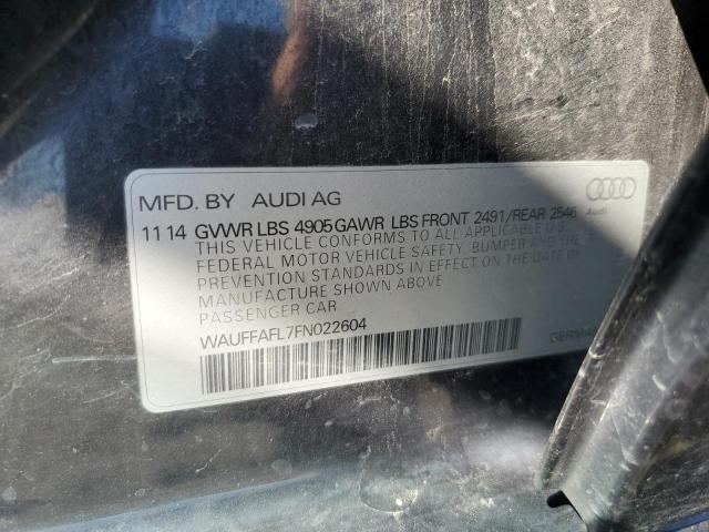 2015 AUDI A4 PREMIUM WAUFFAFL7FN022604