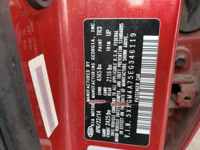 5XXGM4A75EG346119 2014 KIA OPTIMA