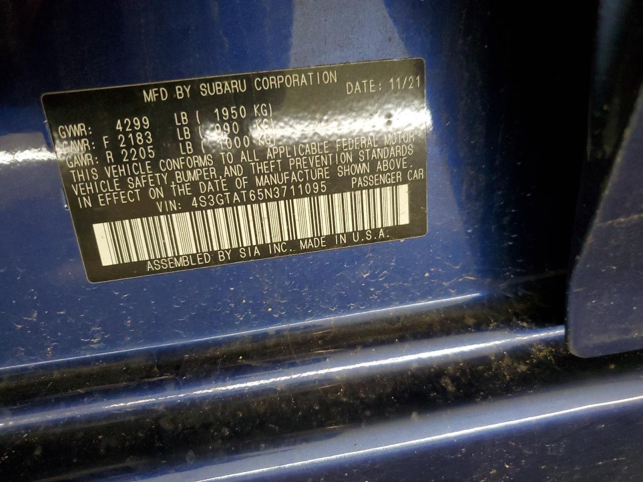 SUBARU IMPREZA LIMITED