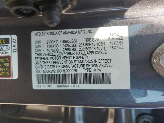 2017 HONDA CR-V TOURI - 5J6RW2H90HL000928