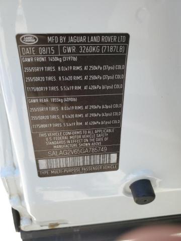 2016 LAND ROVER LR4 HSE SALAG2V65GA785749