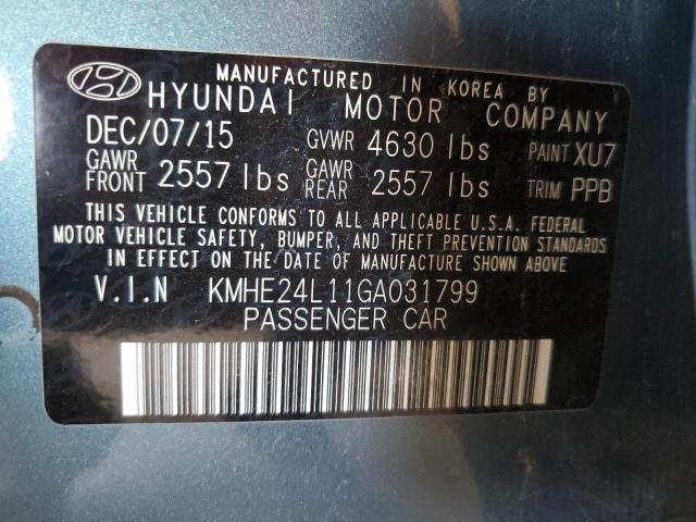 2016 HYUNDAI SONATA HYB KMHE24L11GA031799