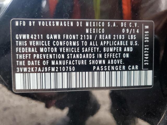 2015 VOLKSWAGEN JETTA BASE 3VW2K7AJ9FM210750