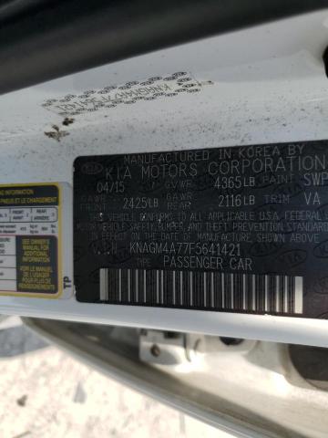 2015 KIA OPTIMA LX KNAGM4A77F5641421