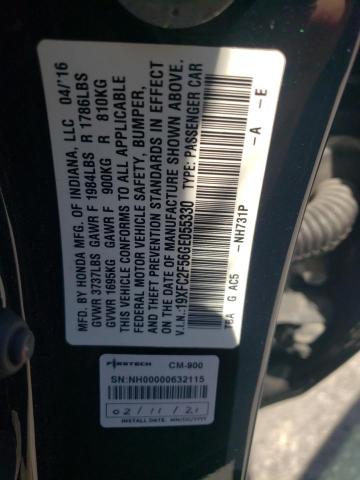 2016 HONDA CIVIC LX 19XFC2F56GE055330
