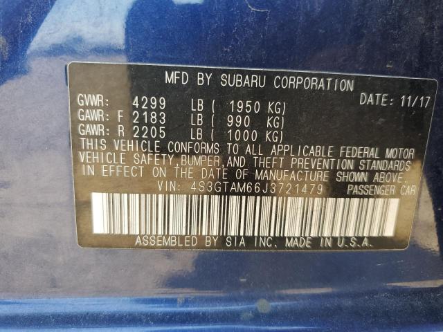 2018 SUBARU IMPREZA SP 4S3GTAM66J3721479