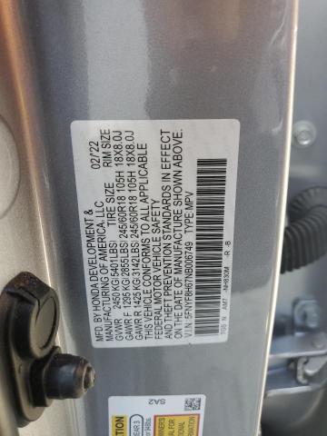 2022 HONDA PASSPORT T 5FNYF8H67NB006749