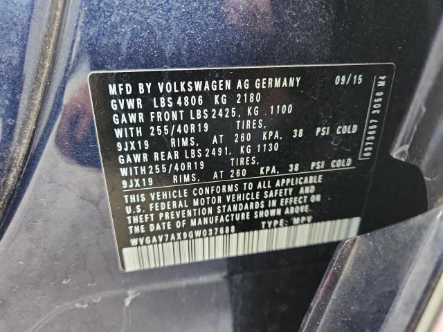 2016 VOLKSWAGEN TIGUAN S - WVGAV7AX9GW037688