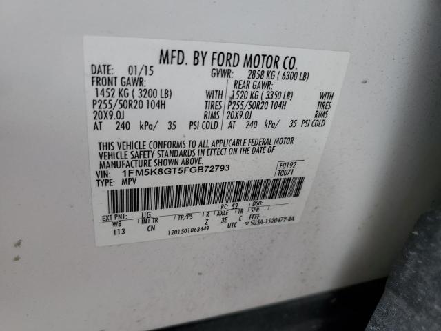 2015 FORD EXPLORER S - 1FM5K8GT5FGB72793