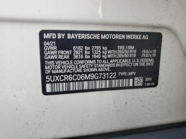 2021 BMW X5 XDRIVE40I 5UXCR6C06M9G73122