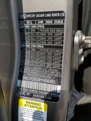 2017 LAND ROVER DISCOVERY SALCR2BG4HH646480
