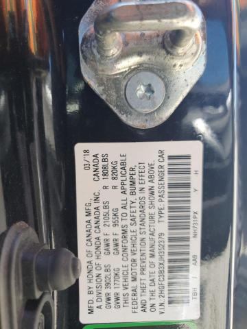 2018 HONDA CIVIC EX 2HGFC3B3XJH352379