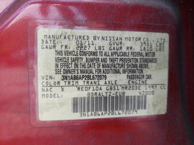 2011 NISSAN SENTRA 2.0 - 3N1AB6AP2BL672079