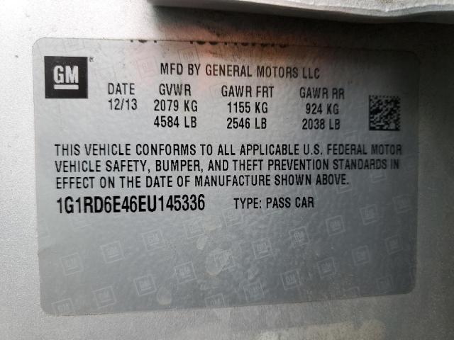 2014 CHEVROLET VOLT - 1G1RD6E46EU145336