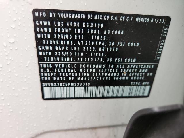 2023 VOLKSWAGEN TAOS SE 3VVNX7B25PM333019