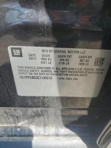 2012 CHEVROLET CRUZE LT - 1G1PF5SC6C7149518