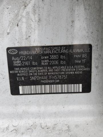 2015 HYUNDAI ELANTRA SE 5NPDH4AE7FH578751