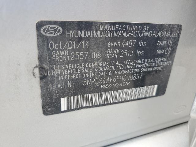 2015 HYUNDAI SONATA SPO 5NPE34AF6FH098857