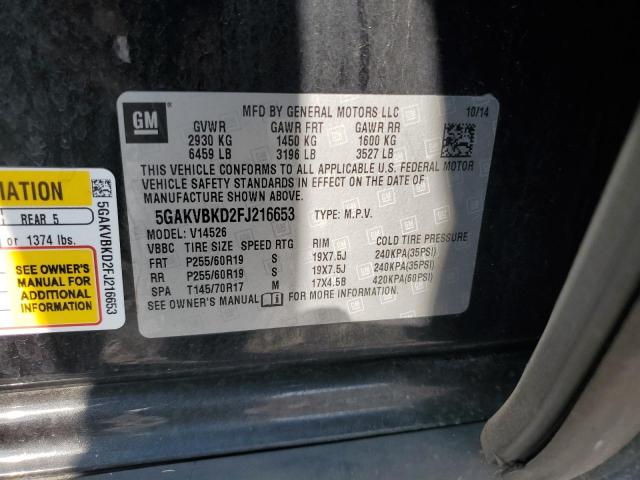 2015 BUICK ENCLAVE 5GAKVBKD2FJ216653