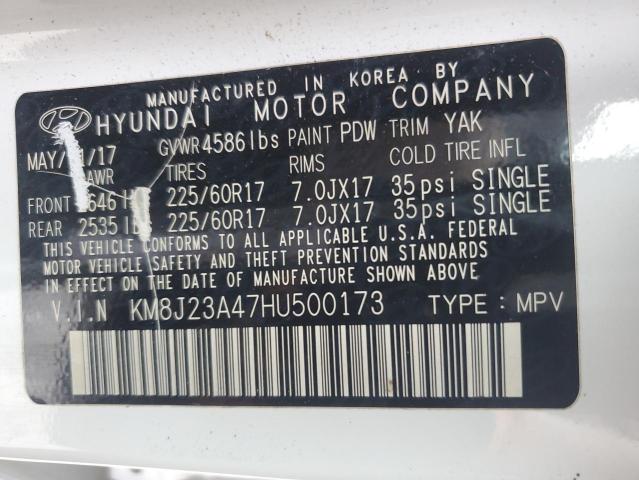 2017 HYUNDAI TUCSON SE KM8J23A47HU500173