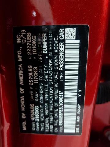 2020 ACURA TLX ADVANC 19UUB3F83LY000317