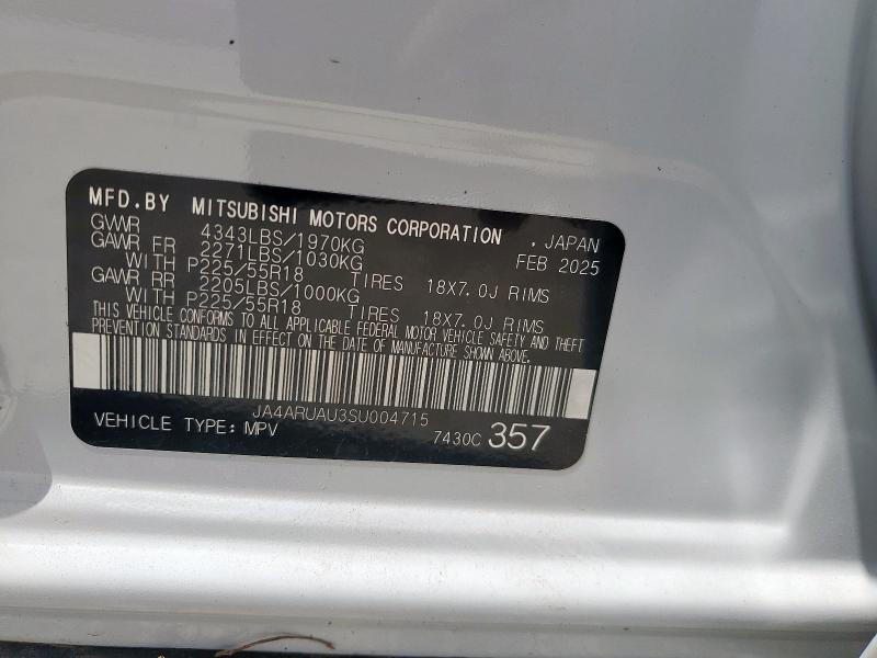 2025 MITSUBISHI OUTLANDER SPORT S JA4ARUAU3SU004715