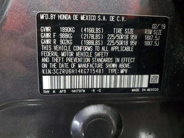 2019 HONDA HR-V SPORT 3CZRU6H14KG715481