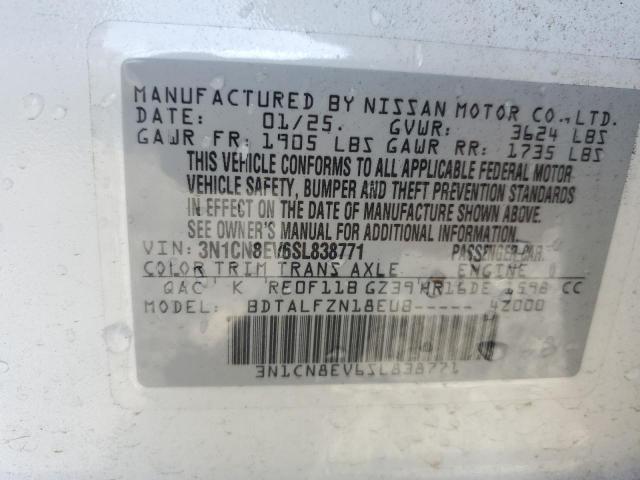 2025 NISSAN VERSA SV 3N1CN8EV6SL838771