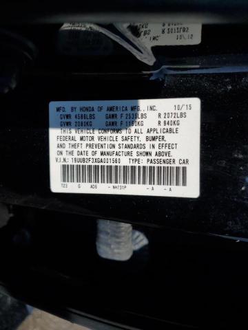 2016 ACURA TLX 19UUB2F3XGA001560