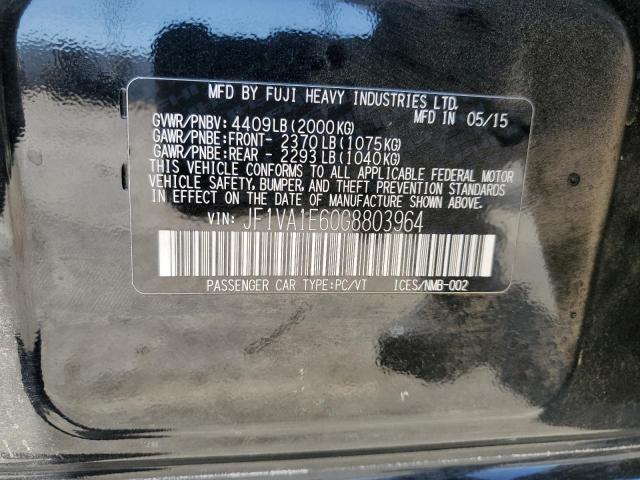 2016 SUBARU WRX PREMIU JF1VA1E60G8803964