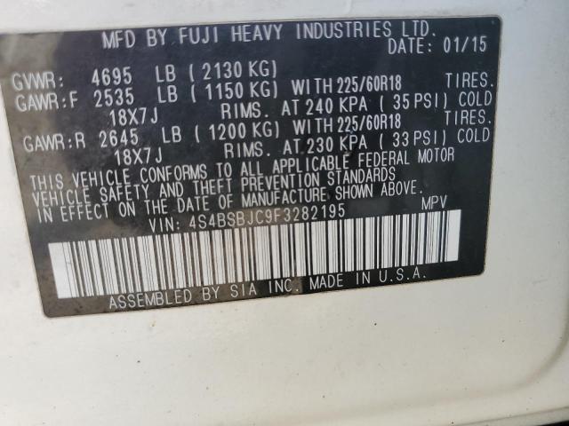2015 SUBARU OUTBACK 2. 4S4BSBJC9F3282195