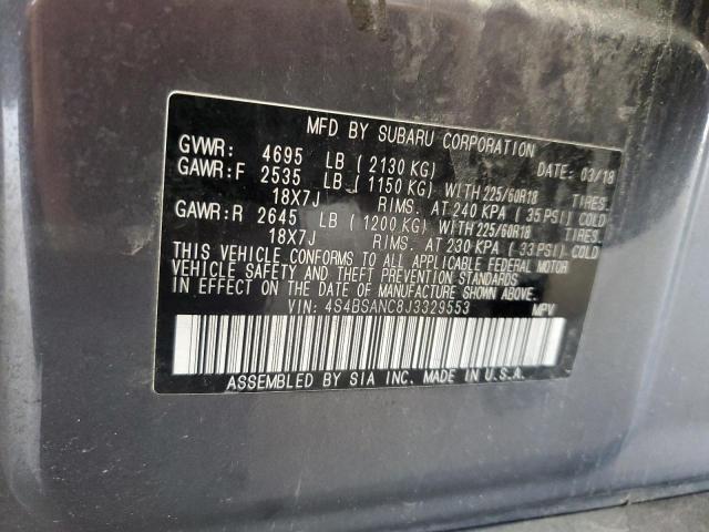 2018 SUBARU OUTBACK 2. 4S4BSANC8J3329553