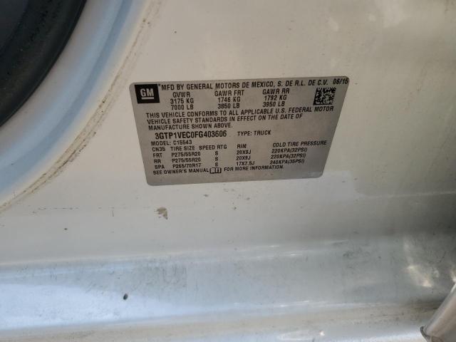 2015 GMC SIERRA C15 3GTP1VEC0FG403606