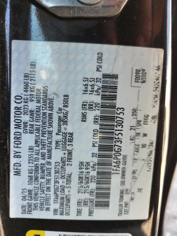 2015 FORD FUSION S - 1FA6P0G73F5130753