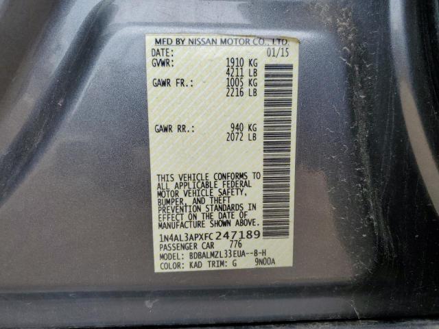 2015 NISSAN ALTIMA 2.5 - 1N4AL3APXFC247189