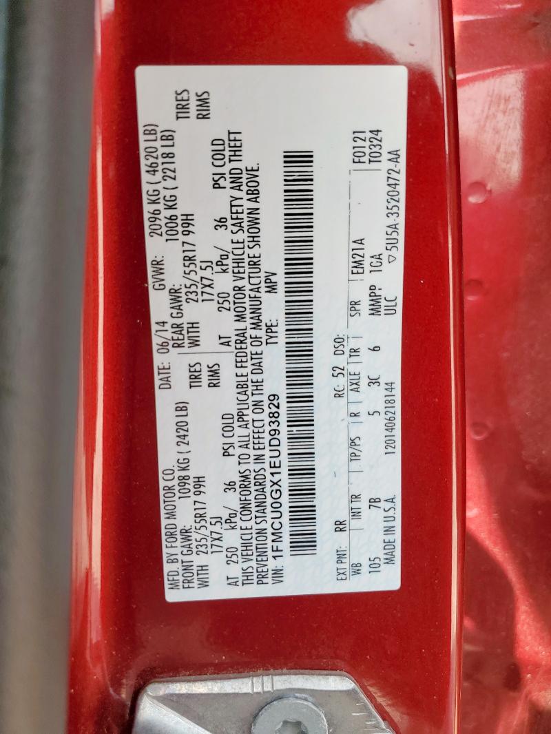 2014 FORD ESCAPE SE - 1FMCU0GX1EUD93829