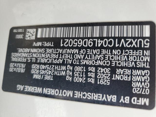 2020 BMW X4 XDRIVE3 5UX2V1C04L9D65021