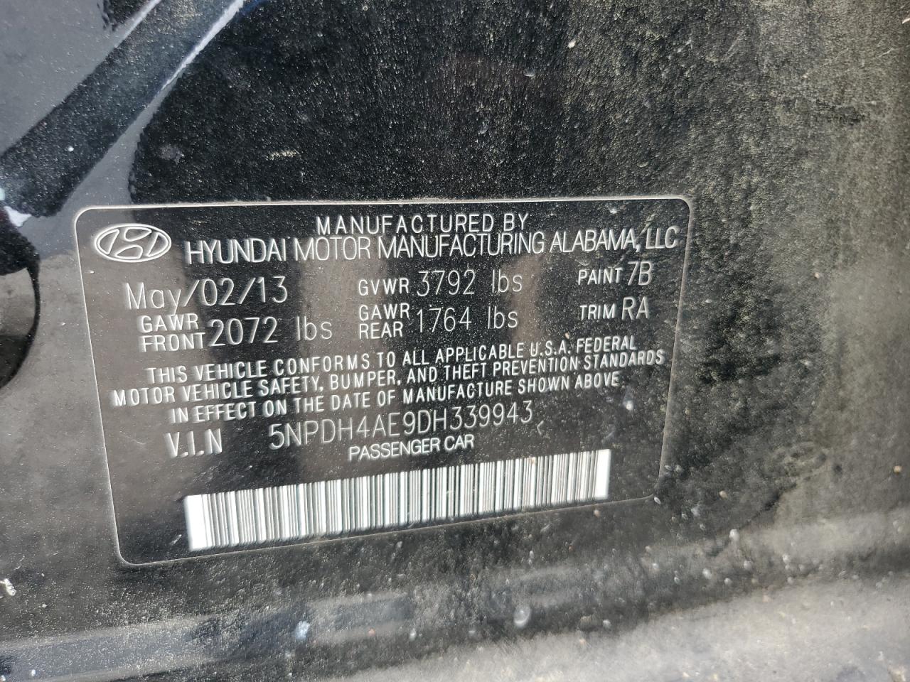 Hyundai Elantra gl 2013