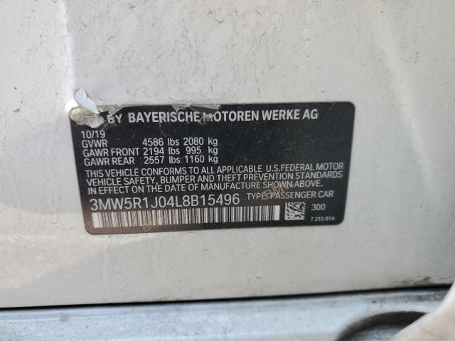 2020 BMW 330I 3MW5R1J04L8B15496
