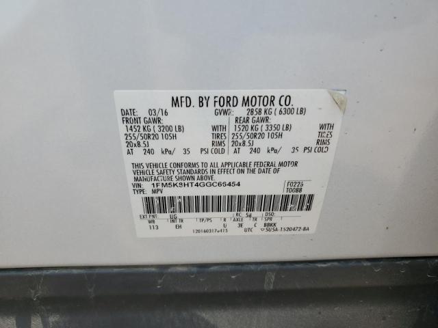 2016 FORD EXPLORER P 1FM5K8HT4GGC66454
