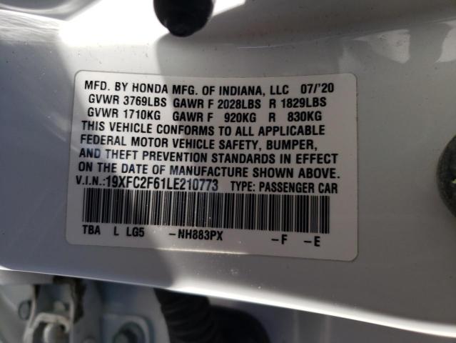 2020 HONDA CIVIC LX 19XFC2F61LE210773