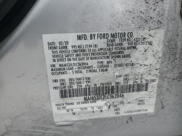 2020 FORD ECOSPORT S - MAJ6S3JL2LC362046