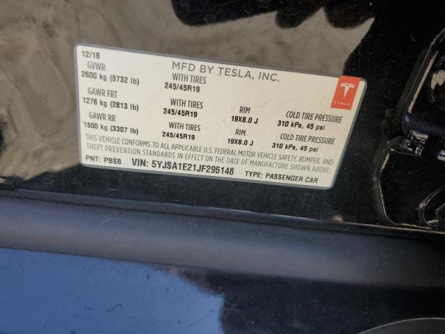 2018 TESLA MODEL S 5YJSA1E21JF295148
