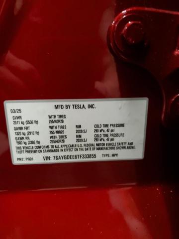 2026 TESLA MODEL Y 7SAYGDEE6TF333855