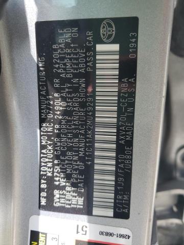 2021 TOYOTA CAMRY LE 4T1C11AK2MU492914