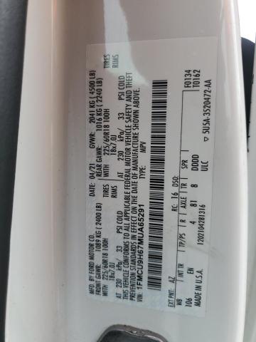 2021 FORD ESCAPE SEL 1FMCU9H67MUA65291
