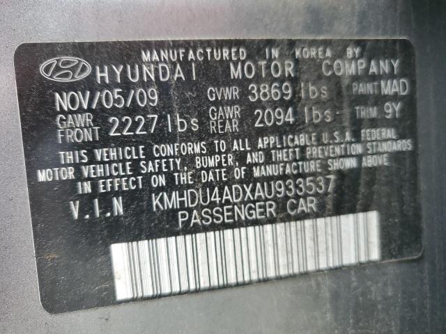 2010 HYUNDAI ELANTRA BL - KMHDU4ADXAU933537
