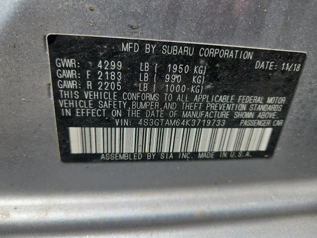 2019 SUBARU IMPREZA SP 4S3GTAM64K3719733